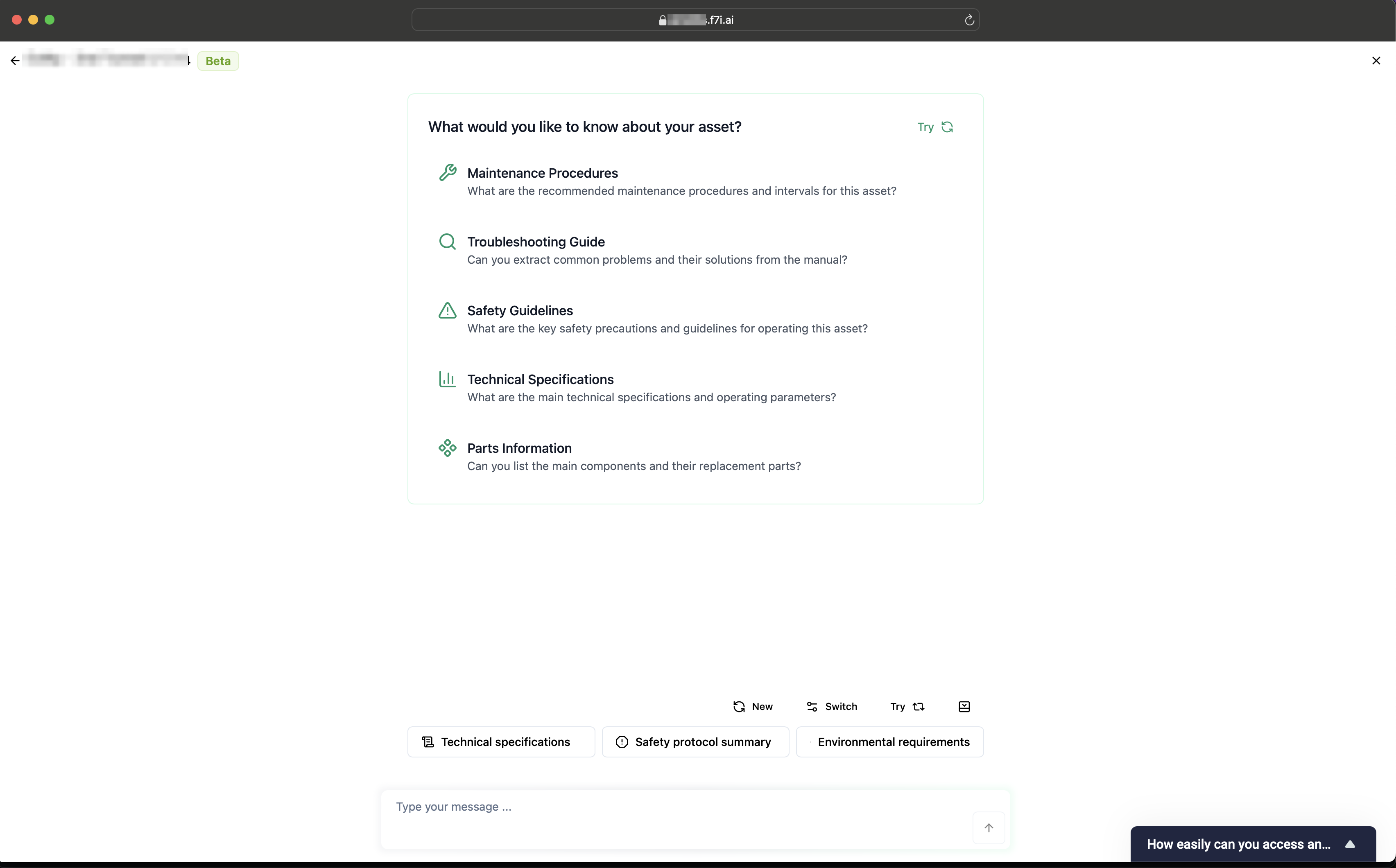 Factory AI Chat Start