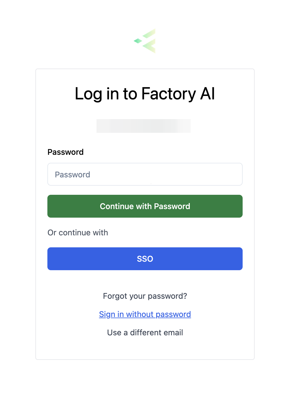 Login Page Password Step